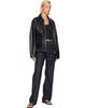 Citizens of Humanity Citizens of Humanity Black Zip Front Leather Bomber Jacket - 4