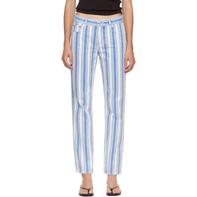 Citizens of Humanity Citizens of Humanity Blue & White Anissa Straight Leg Jeans
