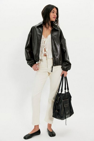 Citizens of Humanity Citizens of Humanity Bubble Hem Leather Bomber Jacket