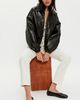 Citizens of Humanity Citizens of Humanity Bubble Hem Leather Bomber Jacket - 4