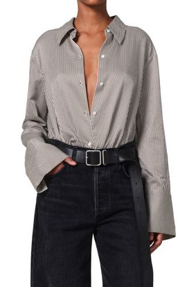 Citizens of Humanity Citizens of Humanity Camila Stripe Cotton & Silk Shirt