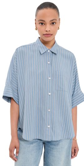 Citizens of Humanity Citizens of Humanity Claire Origami Button Down Shirt Capri Stripe