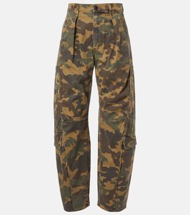 Citizens of Humanity Citizens of Humanity Flight camouflage twill barrel-leg pants