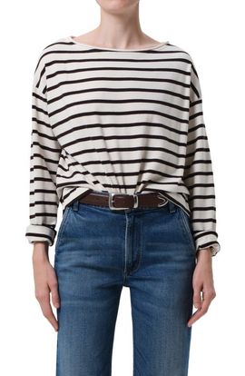 Citizens of Humanity Citizens of Humanity French Sailor Stripe Boat Neck Top