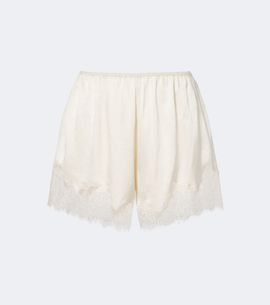 Citizens of Humanity Citizens of Humanity Lace-trimmed satin shorts