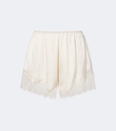 Citizens of Humanity Citizens of Humanity Lace-trimmed satin shorts