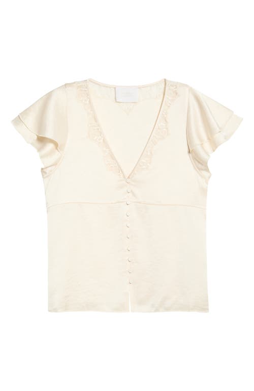 Citizens of Humanity Citizens of Humanity Lola Flutter Sleeve Lace Satin Top