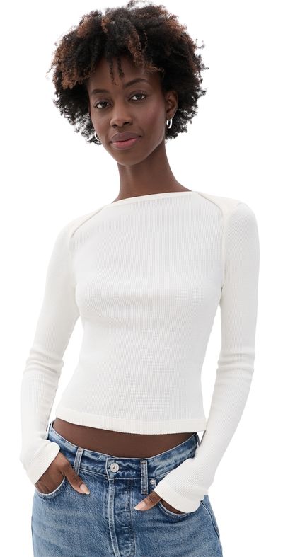 Citizens of Humanity Citizens of Humanity Long Sleeve Baby Waffle Tee Pashmina