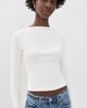 Citizens of Humanity Citizens of Humanity Long Sleeve Baby Waffle Tee Pashmina - 2