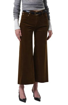 Citizens of Humanity Citizens of Humanity Lyra Raw Hem Ankle Wide Leg Corduroy Pants
