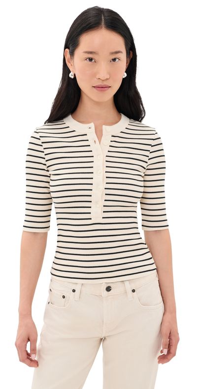 Citizens of Humanity Citizens of Humanity Nali Henley Tee Quartz Stripe