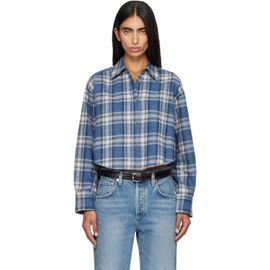 Citizens of Humanity Citizens of Humanity Navy & Off-White Ana Cropped Shirt