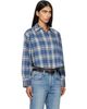 Citizens of Humanity Citizens of Humanity Navy & Off-White Ana Cropped Shirt - 2