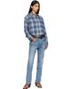 Citizens of Humanity Citizens of Humanity Navy & Off-White Ana Cropped Shirt - 4