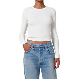 Citizens of Humanity Citizens of Humanity Pilar Long Sleeve Recycled Cotton Waffle Knit T-Shirt