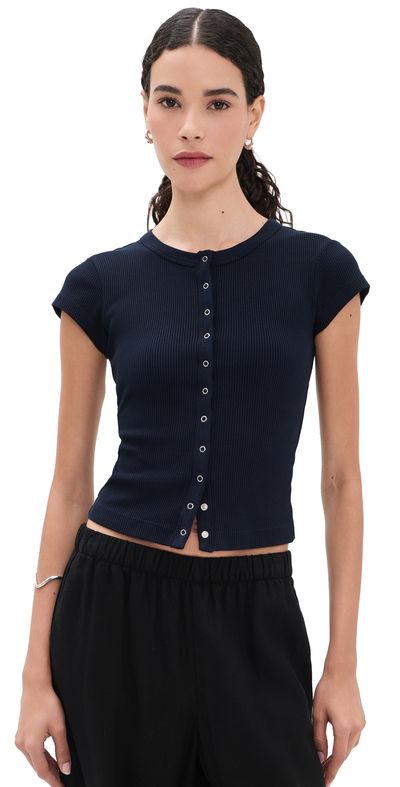 Citizens of Humanity Citizens of Humanity Tabi Short Sleeve Cardigan Navy