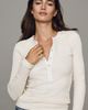Citizens of Humanity Drea 100% Cotton Waffle Henley Top - 1