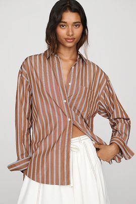 Citizens of Humanity Thea 100% Cotton Boyfriend Shirt Top