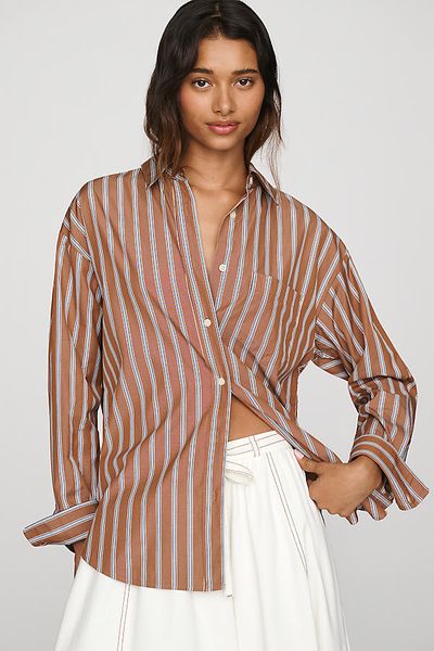 Citizens of Humanity Thea 100% Cotton Boyfriend Shirt Top