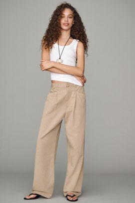 Citizens of Humanity Velha Cotton Linen Trousers Pants