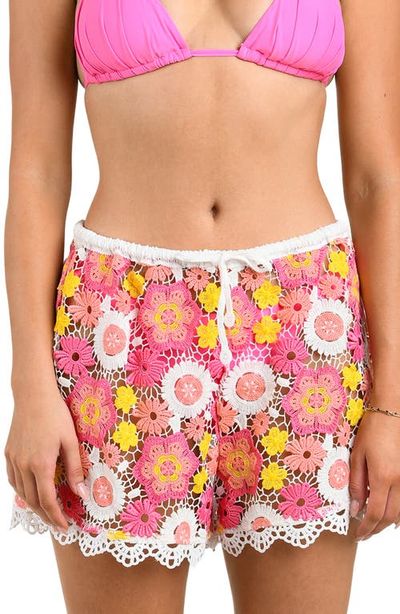 Citrus Citrus Happy Open Stitch Cover-Up Shorts