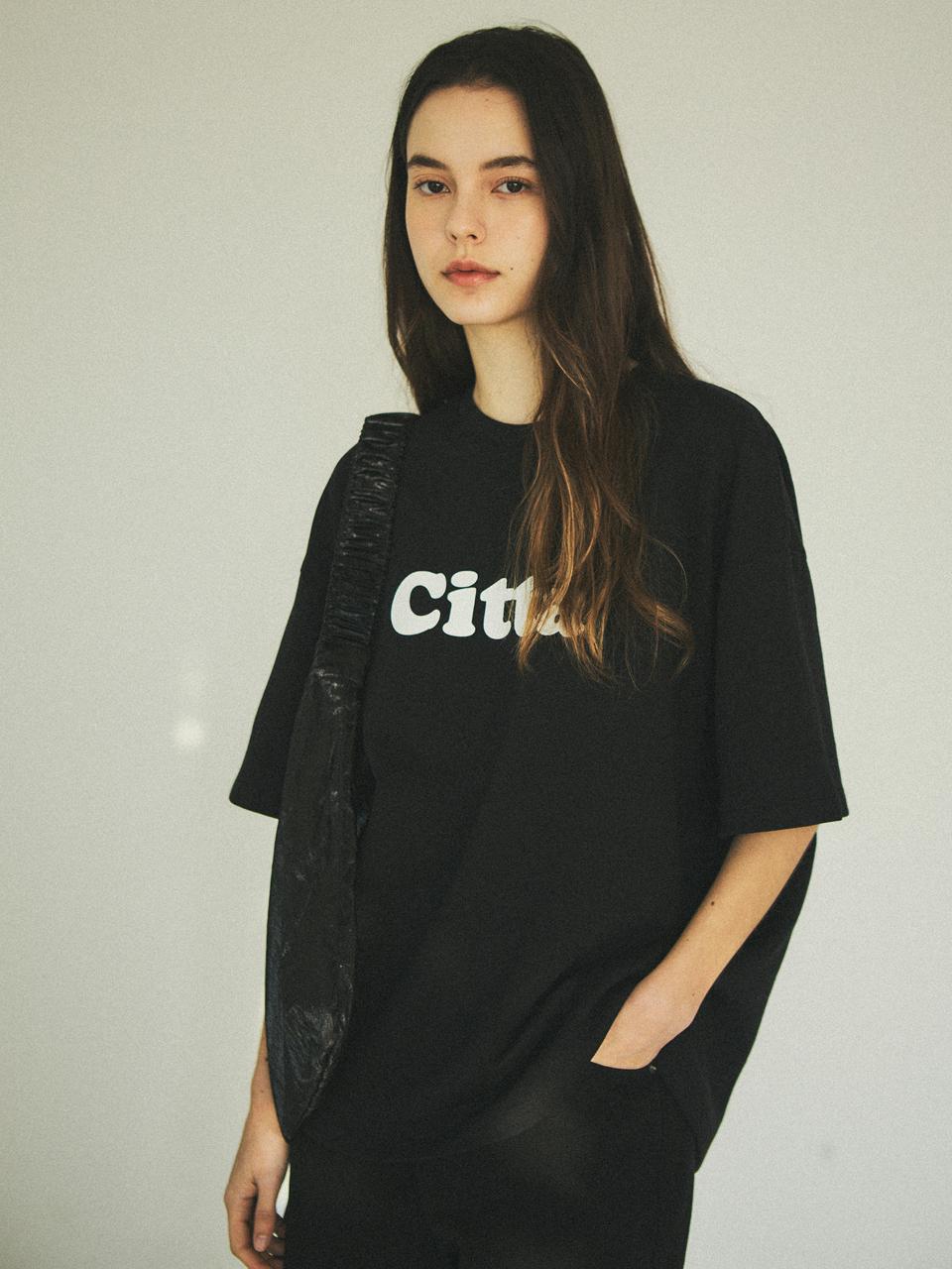 CITTA Citta Signature Logo Oversized Fit T-shirt - Black