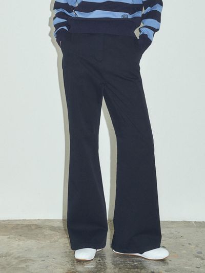 CITTA Classic Loose Fit Boot-cut Chino Pants (CTB541) [Navy]