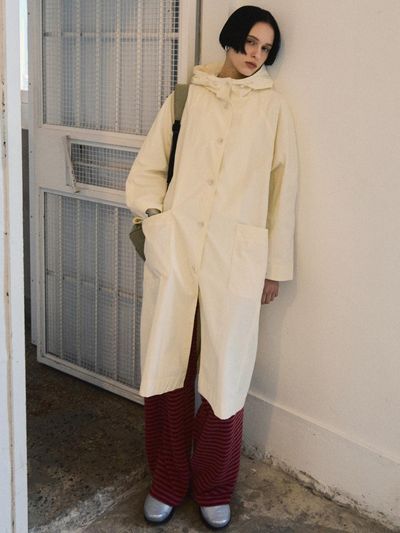CITTA Coloration Hooded Long Coat [3color] (CTO133)