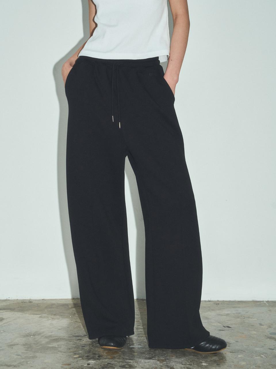 CITTA Every Day Relaxed Wide-Fit Trousers [Black] (CTB544)