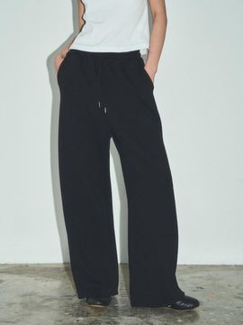 CITTA Every Day Relaxed Wide-Fit Trousers [Black] (CTB544)