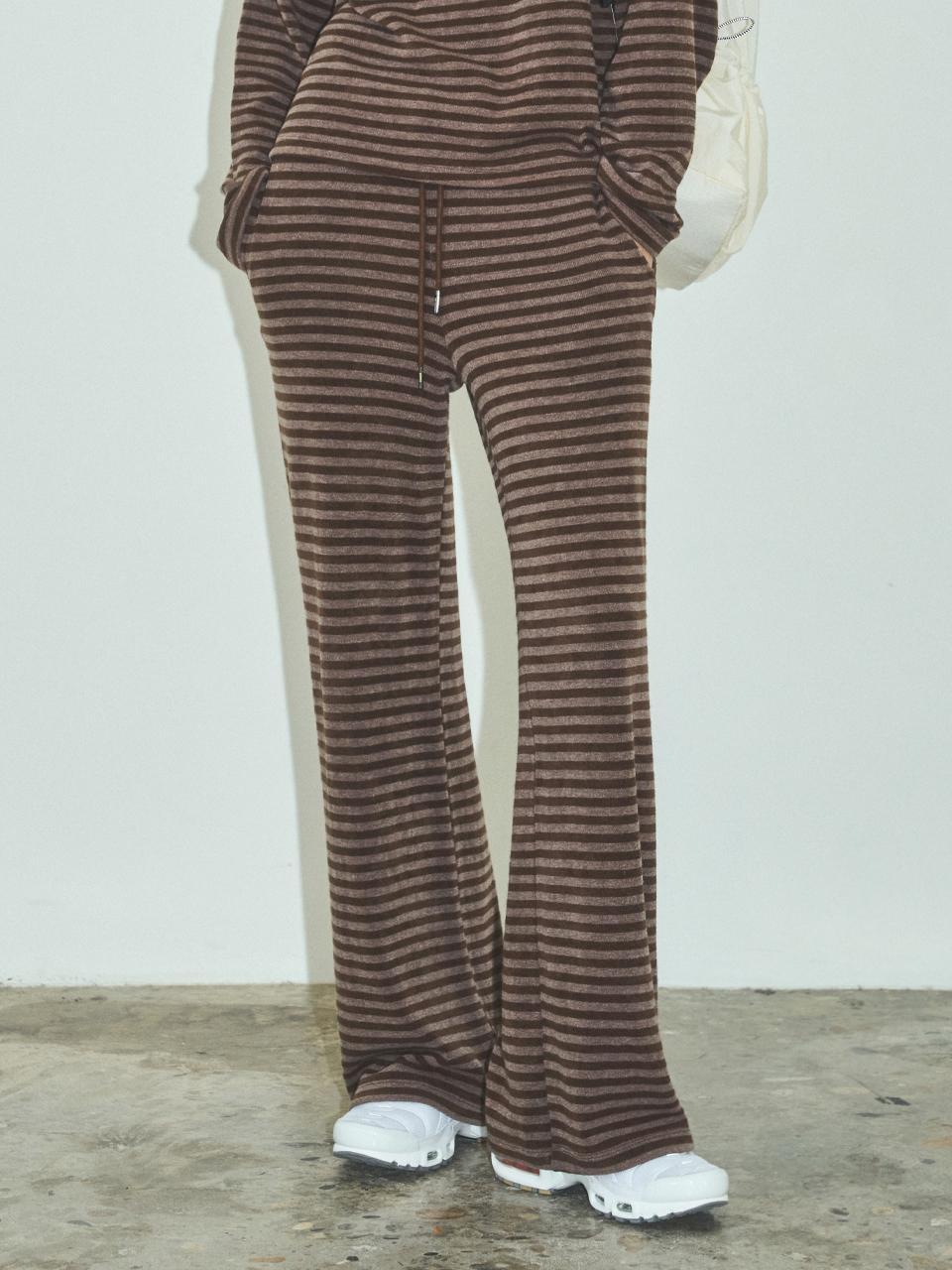 CITTA Every Day Soft Stripe Wide Banding Pants (3 colors)