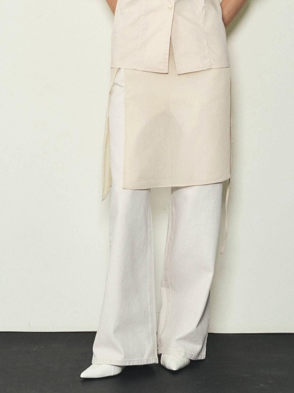 CITTA Everywhere Layered Wrap Skirt - Light Beige