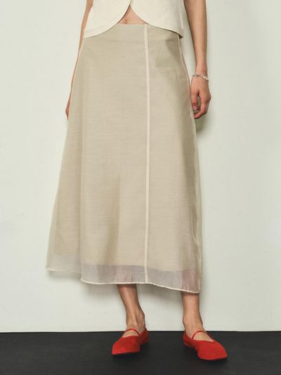 CITTA Sheer Layered Skirt - Beige