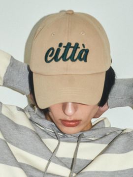CITTA Signature Citta Logo Stitch Ball Cap [Beige] (CTA922)