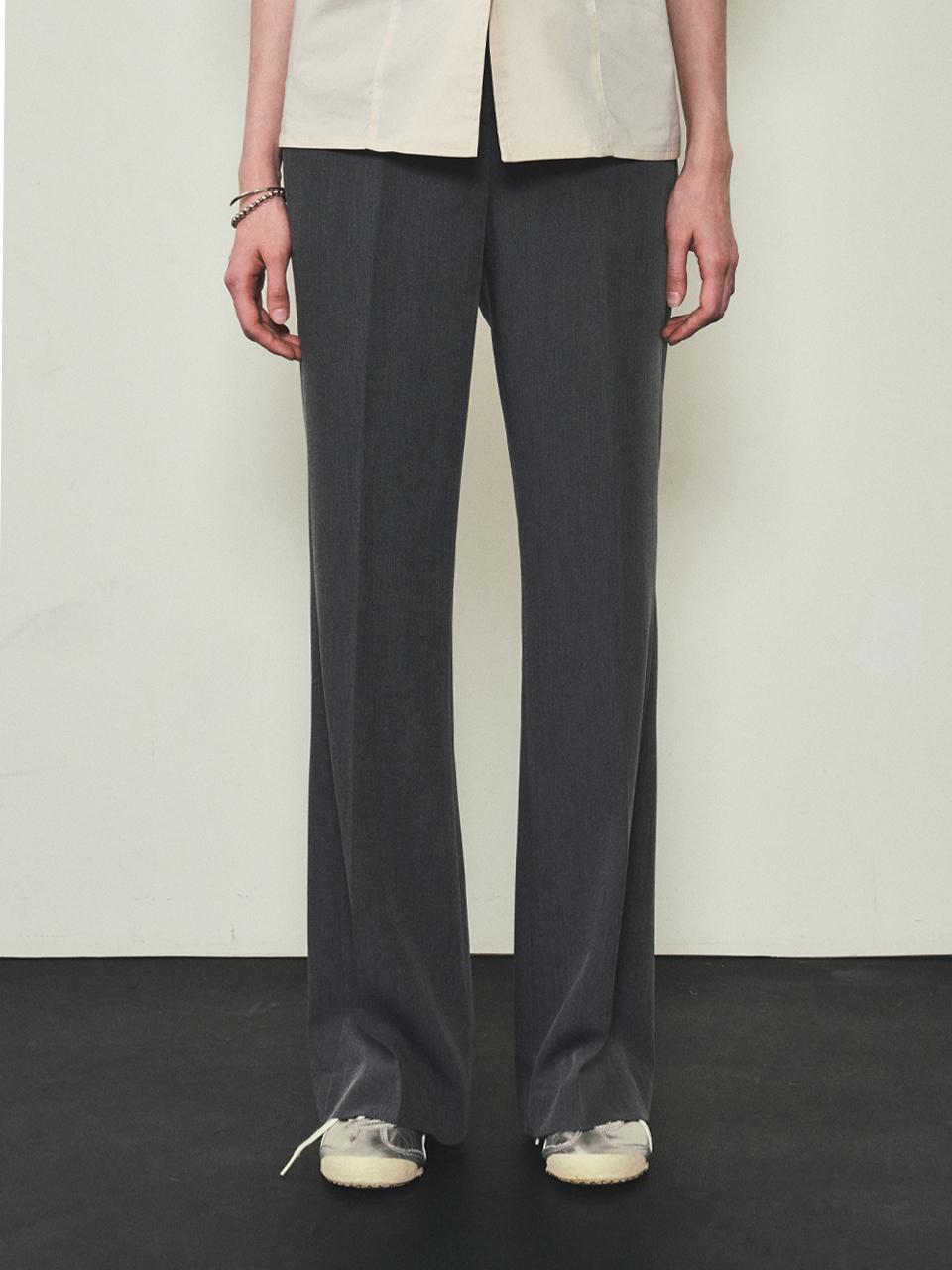 CITTA Slim Bootcut Pants - Charcoal