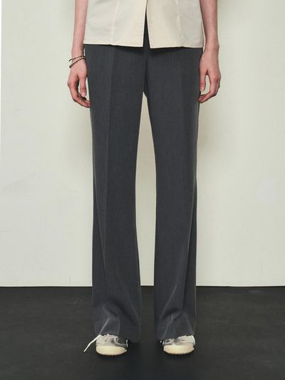 CITTA Slim Bootcut Pants - Charcoal