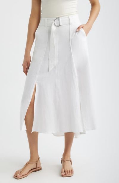 CITY BLUES CITY BLUES Belted Double Slit Midi Skirt