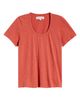 CITY BLUES CITY BLUES Braided Neck Relaxed Fit Cotton T-Shirt - 5