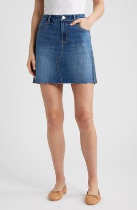 CITY BLUES CITY BLUES Colorblock Denim Miniskirt