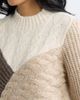 CITY BLUES CITY BLUES Colorblock Patchwork Cable Stitch Sweater - 4