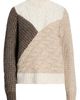 CITY BLUES CITY BLUES Colorblock Patchwork Cable Stitch Sweater - 5