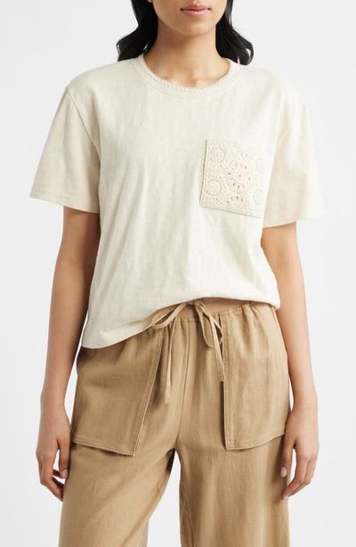 CITY BLUES CITY BLUES Crochet Pocket T-Shirt