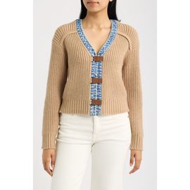 CITY BLUES CITY BLUES Denim Trim Cardigan