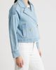 CITY BLUES CITY BLUES Double Breasted Denim Crop Trench Jacket - 3