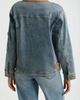 CITY BLUES CITY BLUES Faux Suede Collar Denim Jacket - 2
