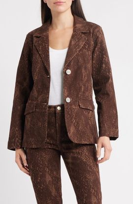 CITY BLUES CITY BLUES Flap Pocket Denim Blazer