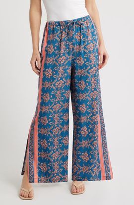 CITY BLUES CITY BLUES Floral Side Slit Lounge Pants