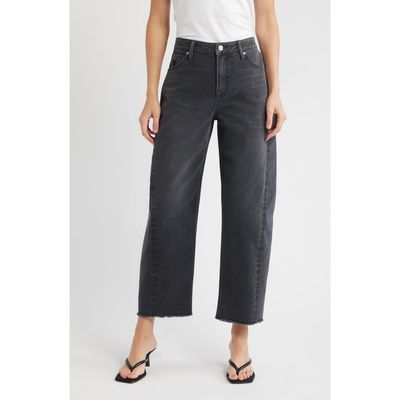 CITY BLUES CITY BLUES Frayed High Waist Ankle Barrel Jeans