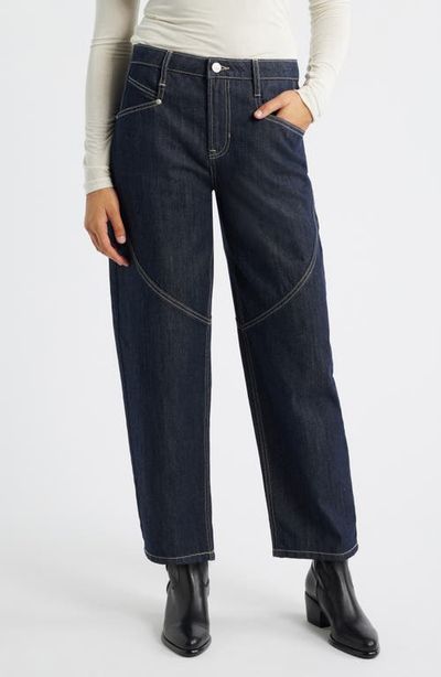 CITY BLUES CITY BLUES High Waist Spliced Seam Crescent Leg Jeans