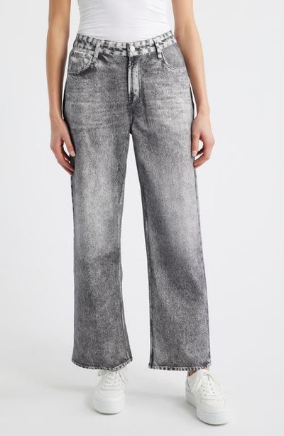 CITY BLUES CITY BLUES High Waist Wide Leg Knit Jeans